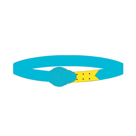 BOS Snake Head Belt Blue/Yellow