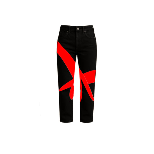 BOS Snake Tongue Jeans Black/Red